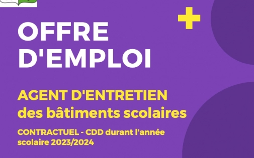 Recrutement Agent Entretien Bâtiments Scolaires