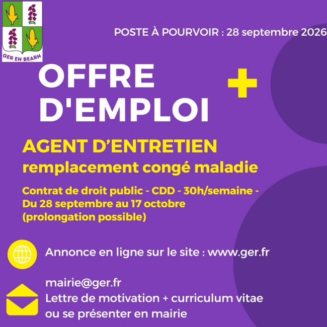 Recrutement Agent Entretien 