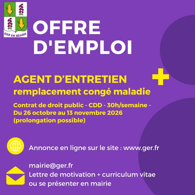 Recrutement Agent Entretien 