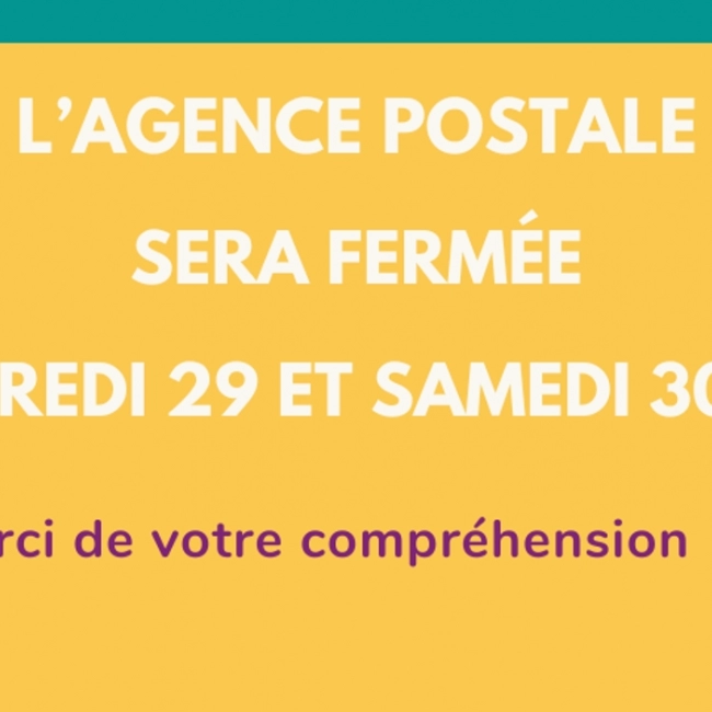 Fermeture Agence Postale