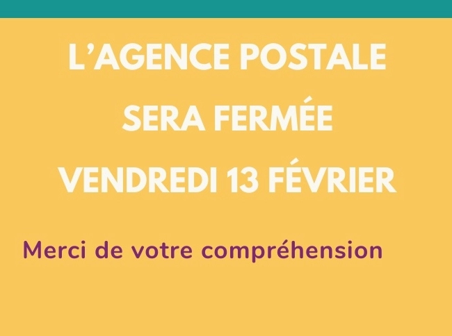 Fermeture Agence Postale