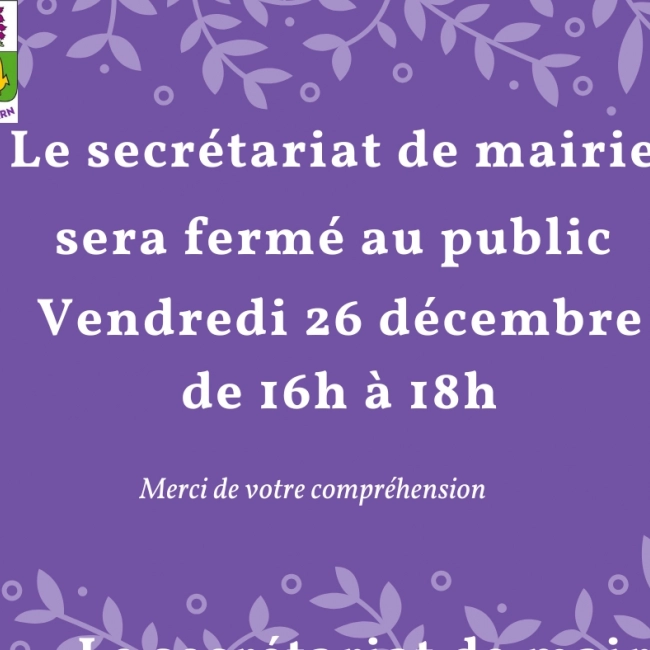 Fermeture Mairie