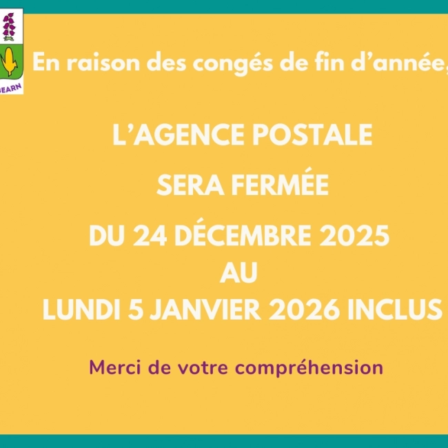 Fermeture Agence Postale